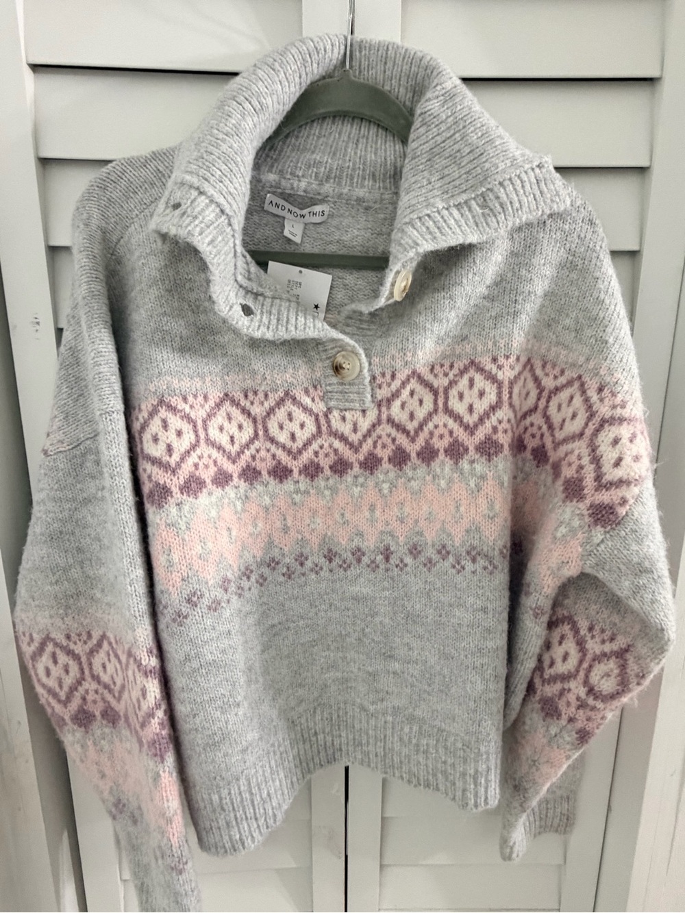 Button-Neck Sweater
